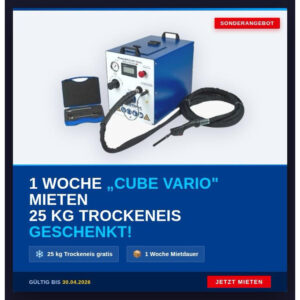 Trockeneisstrahlgerät 'Cube Vario' (Leihgerät)